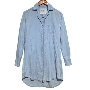 Frank & Eileen The Mary Shirtdress in Light Blue Cotton Size XS